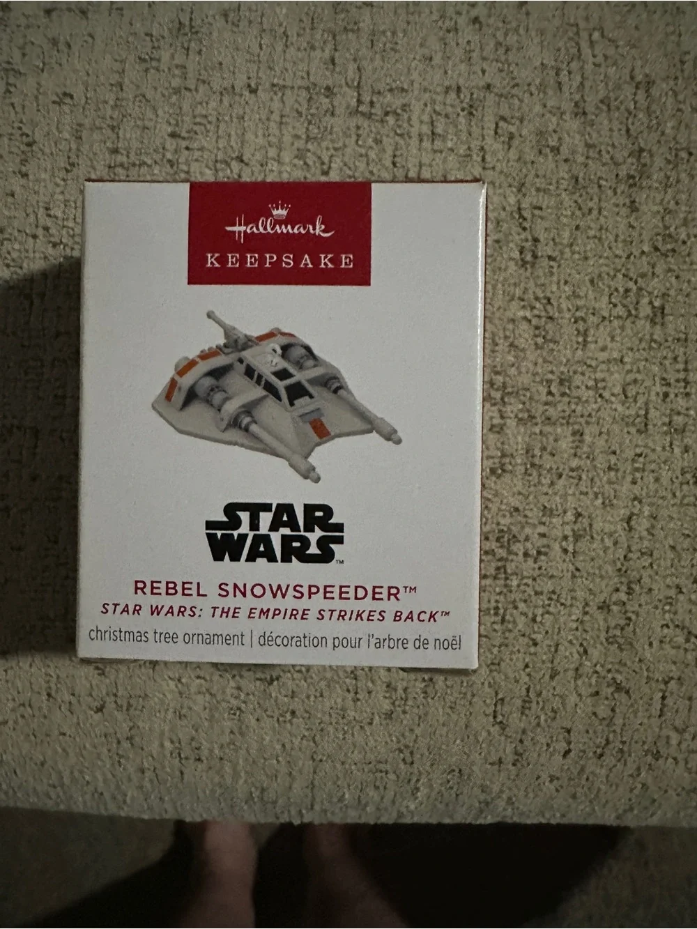 Hallmark Keepsake Star Wars Rebel Snowspeeder Ornament in White and Orange